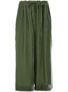 G.v.g.v. - Velvet Track Pants - Women - Cupro/rayon - 34, Green, Cupro/rayon