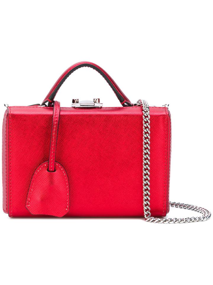 Mark Cross Mini Grace Box Bag - Red