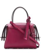 Tod's Tassel Detailing Mini Tote, Women's, Pink/purple