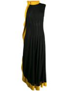 Givenchy Contrast Scarf-look Trim Dress - Black