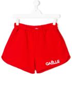 Gaelle Paris Kids Logo Shorts - Red
