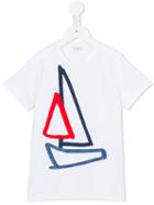 Il Gufo Boat Print T-shirt, Boy's, Size: 6 Yrs, White