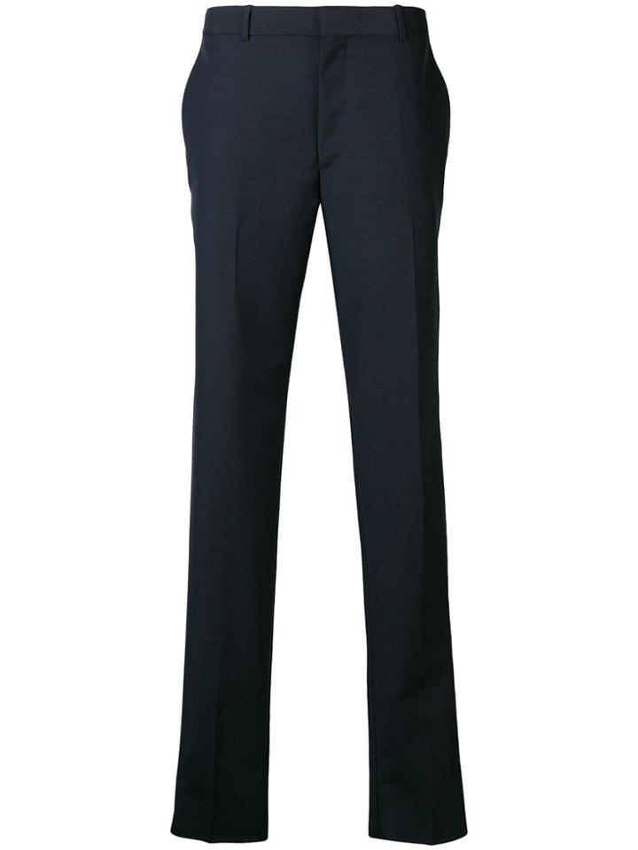 Alexander Mcqueen Slim-fit Tailored Trousers - Blue