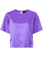Cynthia Rowley Rush Stretch Satin T-shirt - Purple