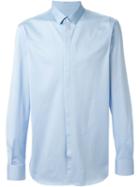Emporio Armani Concealed Fastening Shirt, Men's, Size: 43, Blue, Cotton
