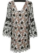 Nicole Miller Patterned Shirt Dress, Women's, Size: Small, Black, Silk/polyester/spandex/elastane
