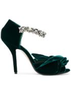 No21 Embellished Strap Sandals - Green