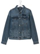 Tommy Hilfiger Junior Teen Logo Embroidered Denim Jacket - Blue