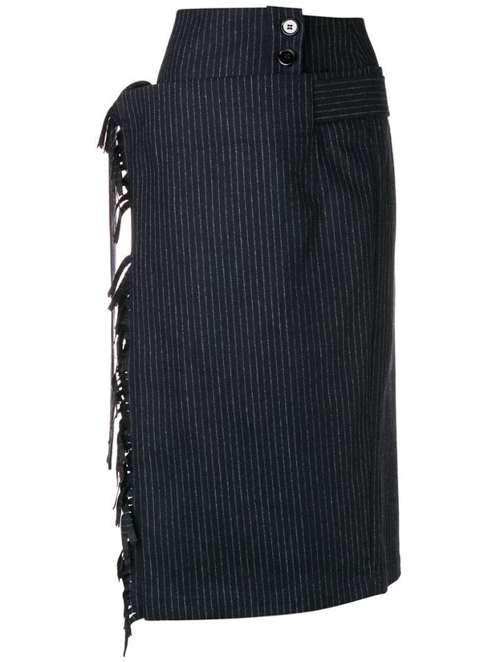 Eudon Choi Pinstripe Skirt - Blue