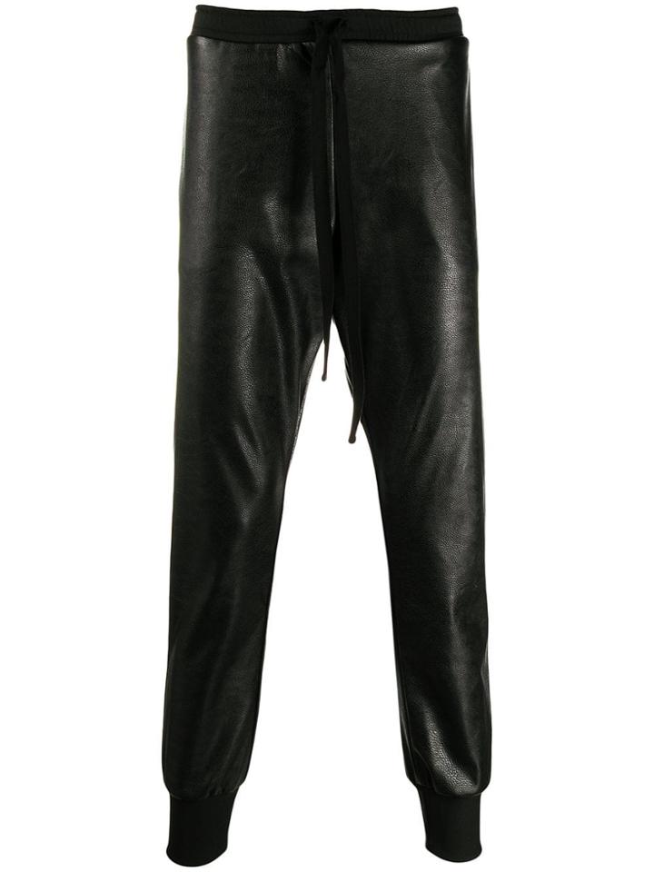 Alchemy Pleather Track Pants - Black