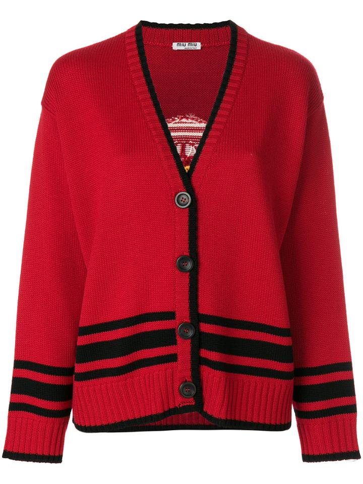 Miu Miu Ufo Cardigan - Red