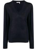 Chloé Long-sleeve Fitted Sweater - Blue