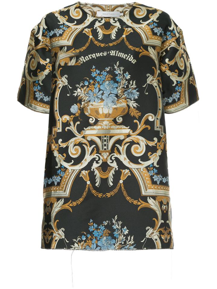 Marques'almeida Embroidered Oversized T-shirt - Metallic