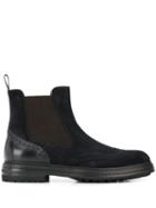 Santoni Contrast Chelsea Boots - Blue
