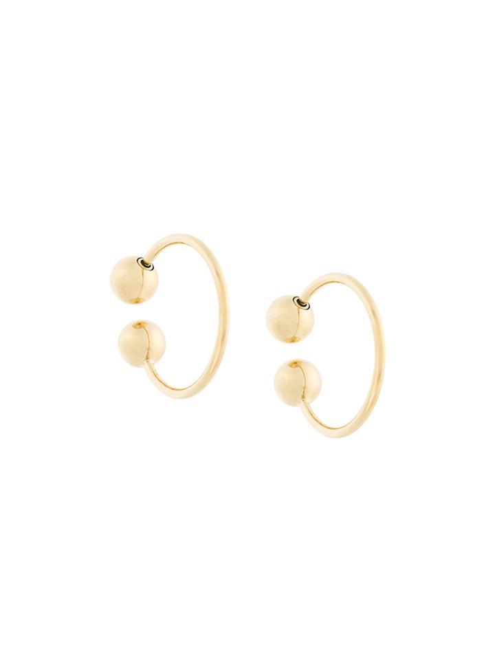 Jw Anderson Oversize Bullring Hoops - Metallic