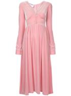 N Duo Ruched Velvet Dress - Pink & Purple