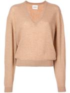 Khaite Cashmere V-neck Sweater - Brown