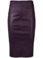 Drome Classic Pencil Skirt - Purple