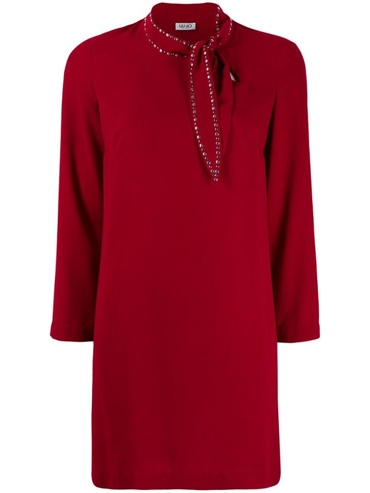 Liu Jo Embellished Shift Dress - Red