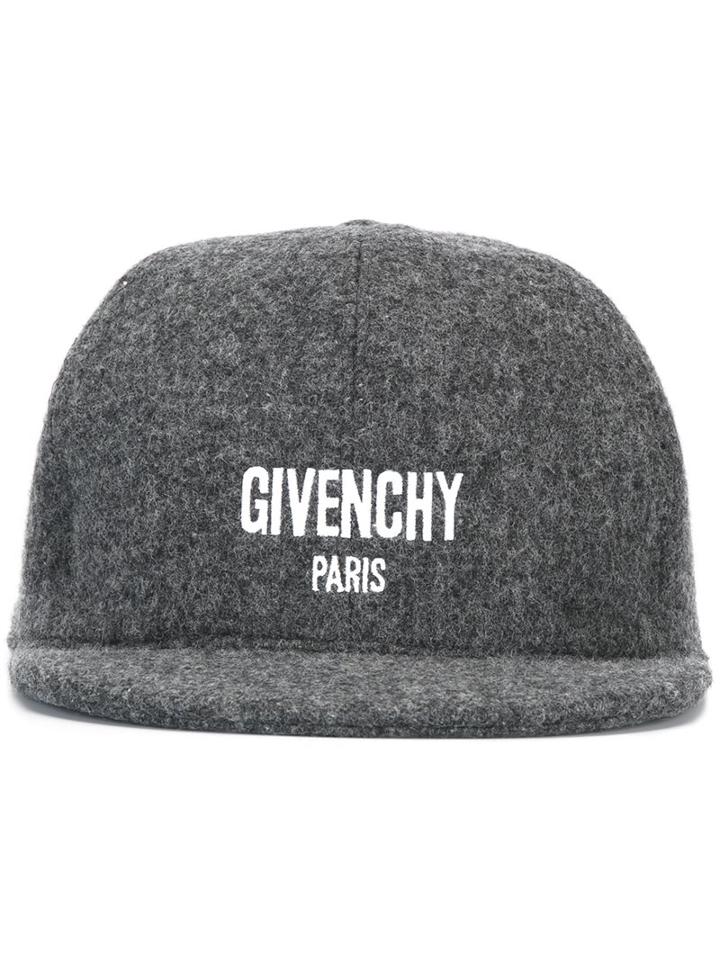 Givenchy Embroidered Logo Cap, Men's, Grey, Polyamide/virgin Wool