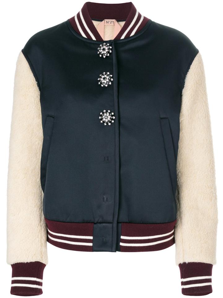 No21 Varsity Bomber Jacket - Blue
