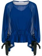 Mara Mac Ruffled Blouse - Blue