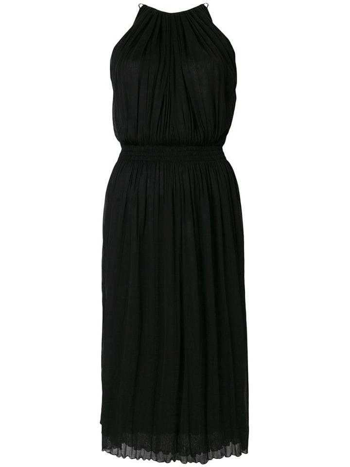 Gucci Pre-owned Pleated Midi Dress - Black