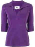 Mm6 Maison Margiela V-neck T-shirt - Purple