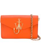 J.w.anderson Logo Plaque Shoulder Bag, Women's, Yellow/orange, Calf Leather