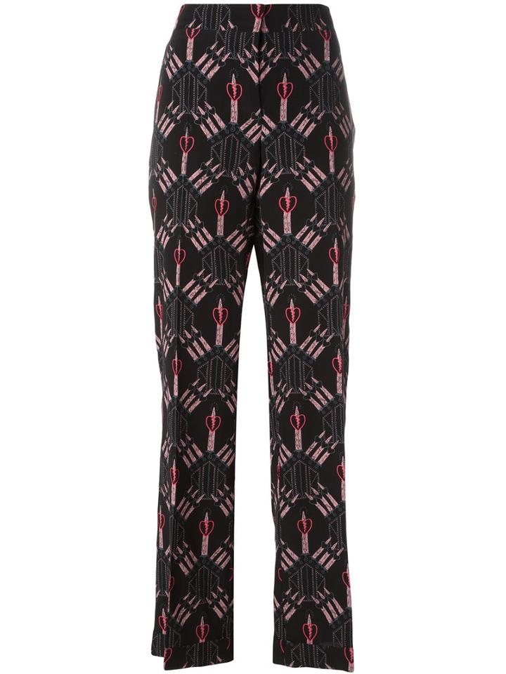 Valentino Love Blade Palazzo Pants, Women's, Size: Xs, Black, Silk