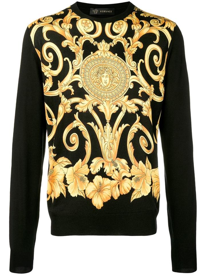 Versace Patterned Sweater - Black
