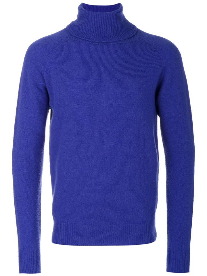 Barena Turtle Neck Jumper - Blue
