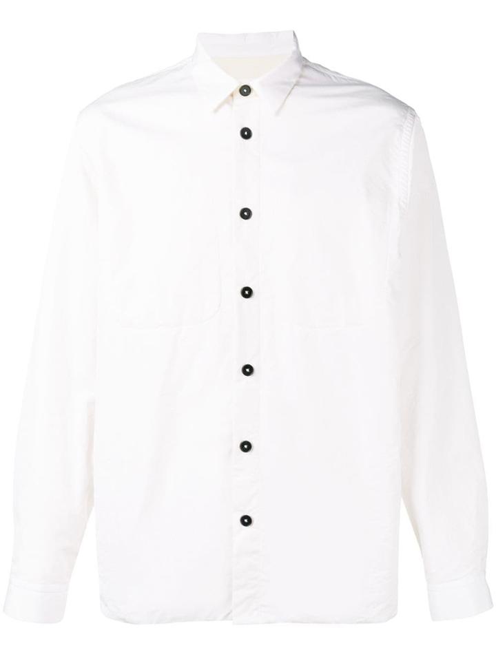Jil Sander Creased Long Sleeved Shirt - White
