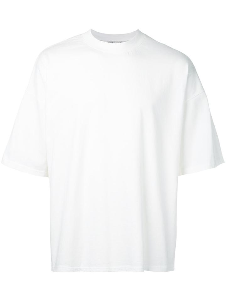 Auralee Plain T-shirt, Men's, Size: 3, White, Cotton