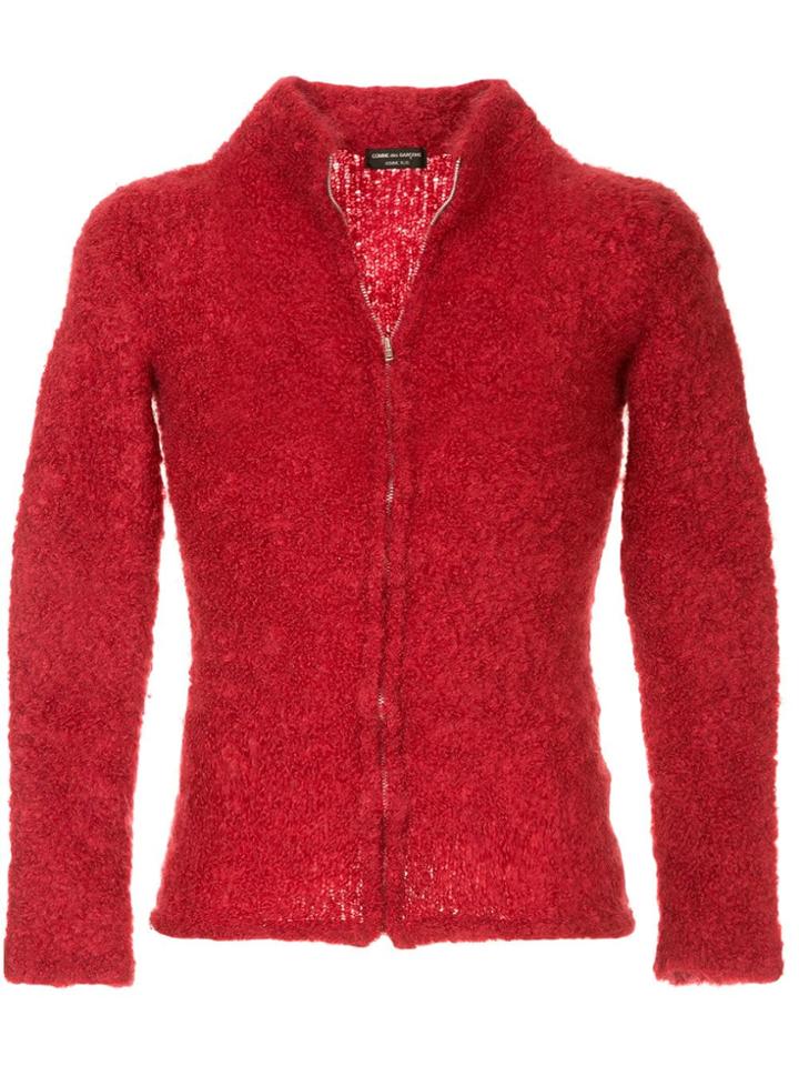 Comme Des Garçons Vintage Textured Zipped Cardigan
