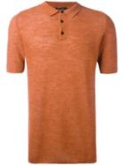 Roberto Collina Classic Polo Shirt, Men's, Size: 52, Yellow/orange, Cotton/linen/flax/polyester