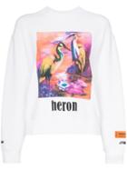 Heron Preston Heron Bird Print Cotton Sweatshirt - White