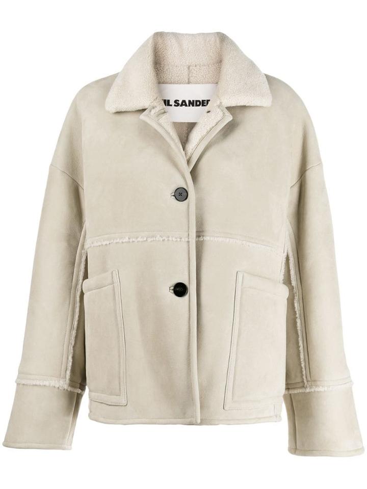 Jil Sander Floral Oversized Jacket - Neutrals
