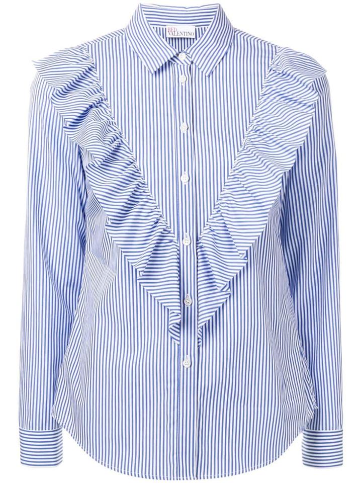 Red Valentino Ruffle Front Shirt - Blue