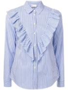 Red Valentino Ruffle Front Shirt - Blue