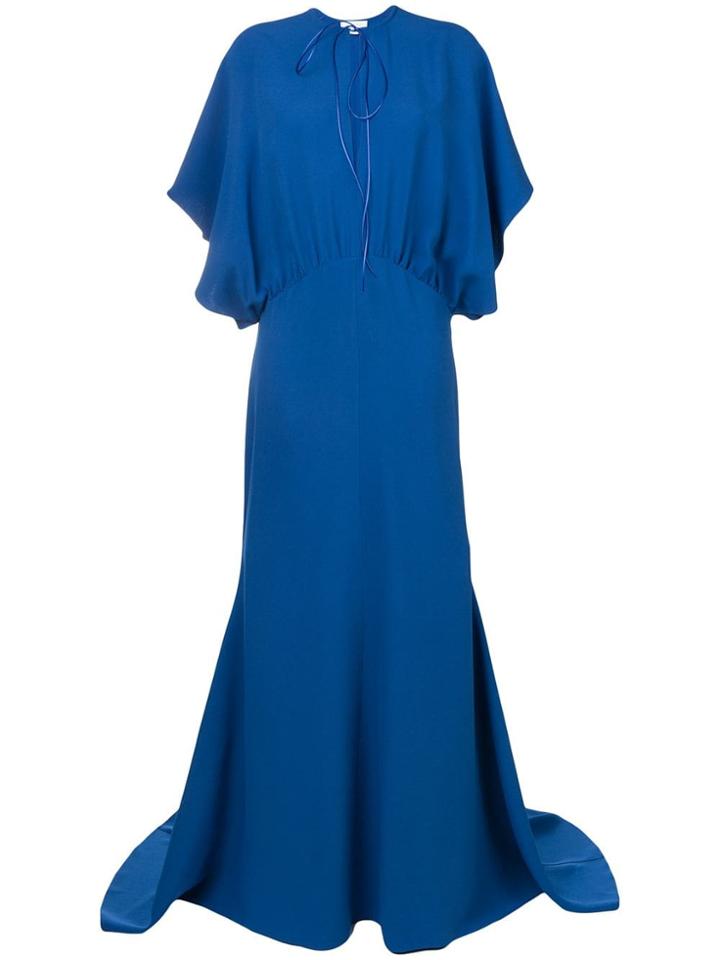 Esteban Cortazar Drape Design Gown - Blue