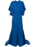 Esteban Cortazar Drape Design Gown - Blue