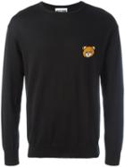 Moschino Bear Intarsia Jumper, Men's, Size: 54, Black, Cotton