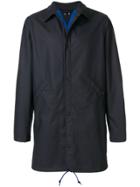 Ps By Paul Smith Water-resistant Rubberised Coat - Blue