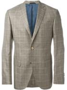 Fashion Clinic Timeless Woven Check Blazer - Brown
