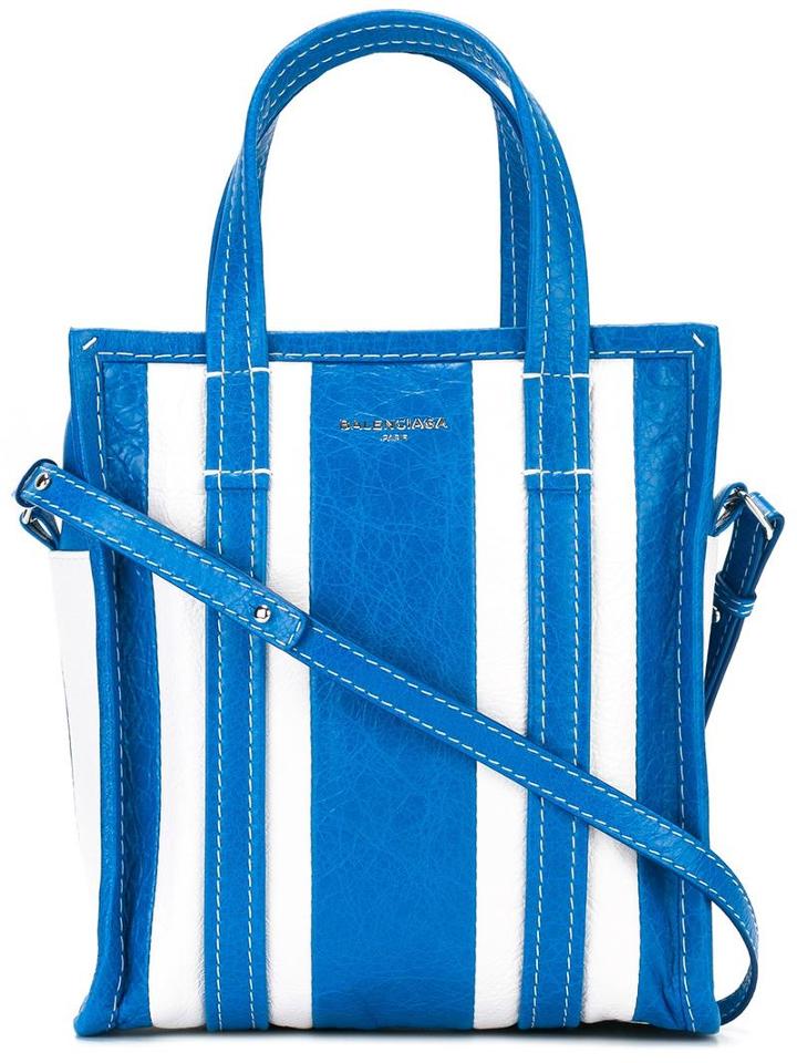 Balenciaga Xs 'bazar' Shopper, Women's, Blue, Lamb Skin