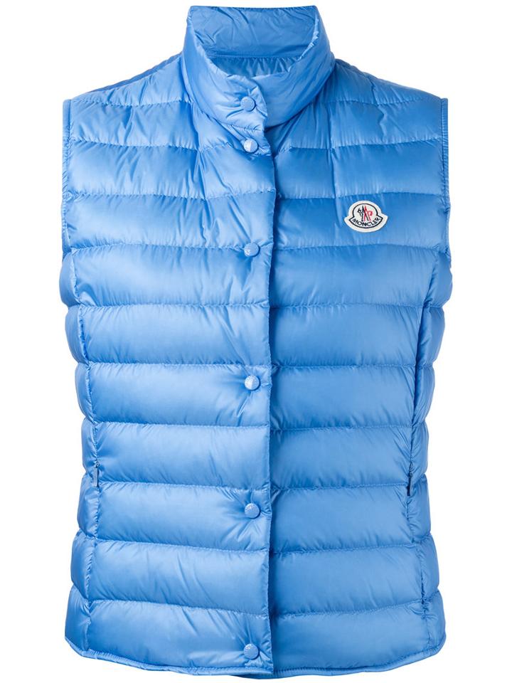 Moncler Quilted Gilet, Women's, Size: 3, Blue, Polyamide/feather Down
