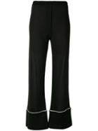 Laneus - Wide Leg Trousers - Women - Acetate/viscose - 42, Black, Acetate/viscose