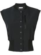 Paco Rabanne Sleeveless Teddy Jacket - Black