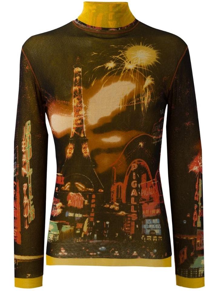 Jean Paul Gaultier Pre-owned Paris Print Top - Multicolour